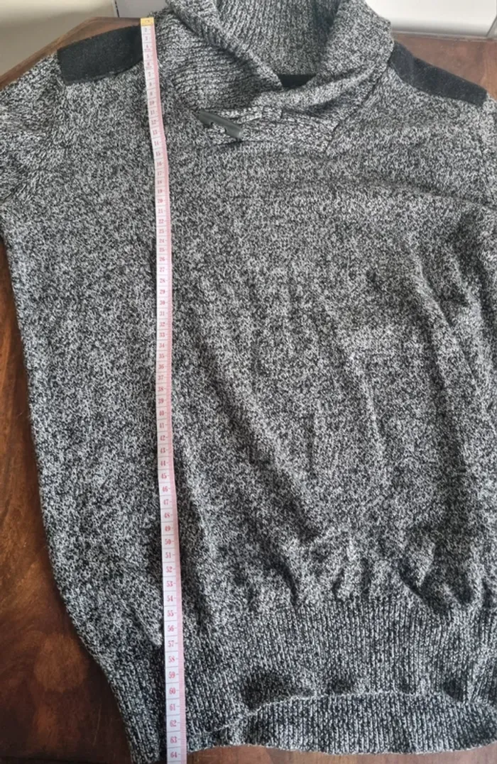 Pull ras de cou gris Celio Homme Taille XS - photo numéro 5