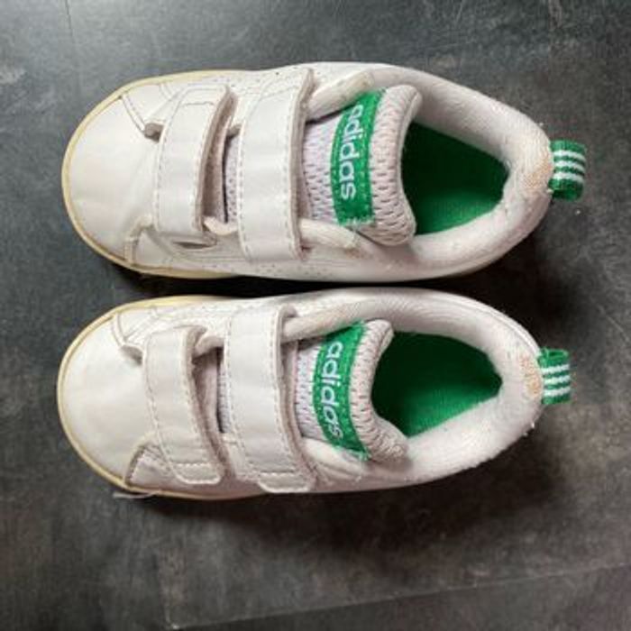 Baskets blanches et vertes fermeture scratch 21 Adidas - photo numéro 9