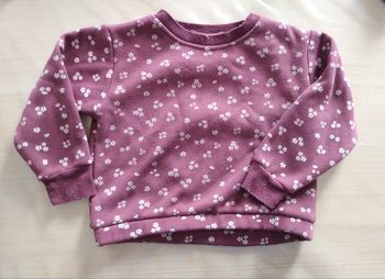 Pull motifs fleurs doublé bébé 92 cm