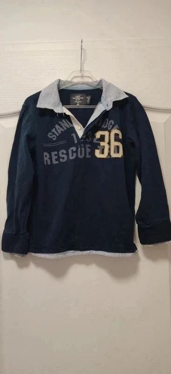 Polo ml chemise 2 en 1 marine H&M 8 ans