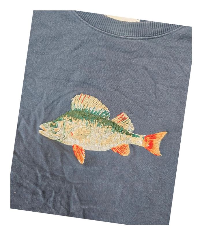 Sweatshirt Forét Coton Bio Motif Perche Taille L - photo numéro 2