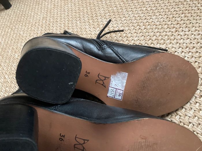 chaussures bottines à talon cuir André - photo numéro 3