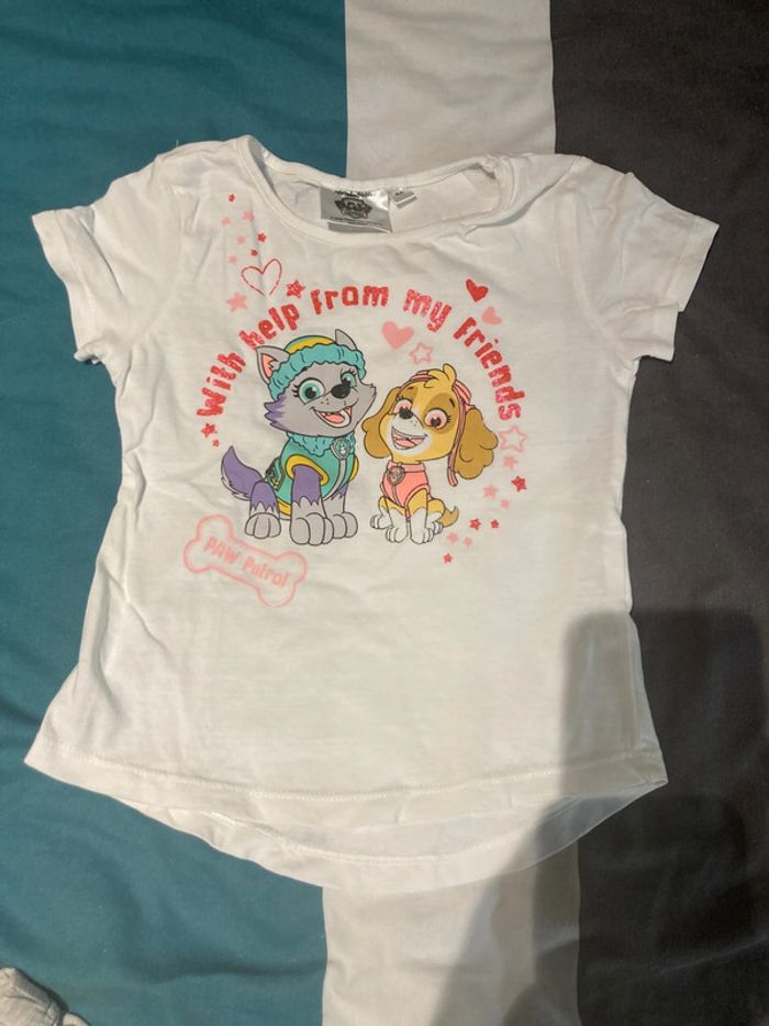Tee shirt fille paw patrol