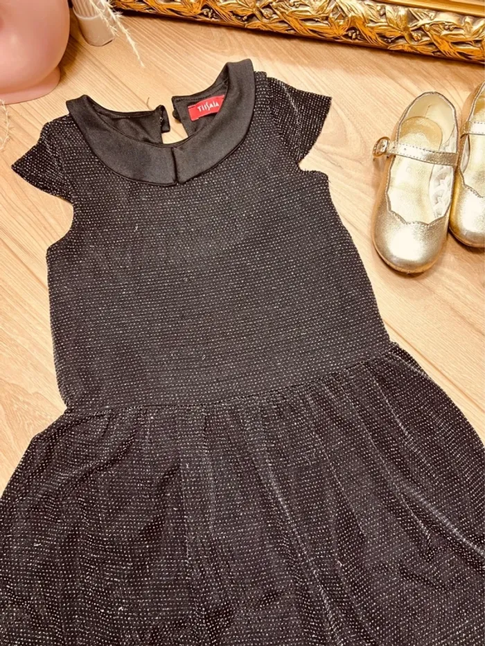 Taille 4 ans robe de fête fille Tissaia noire et argenté * scintillante * 🩷 - photo numéro 4