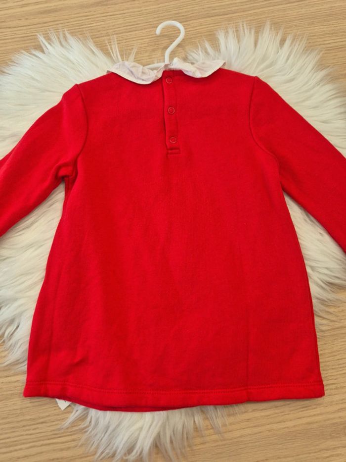 🌹 Magnifique robe molleton rouge 18 mois Kiabi - photo numéro 4