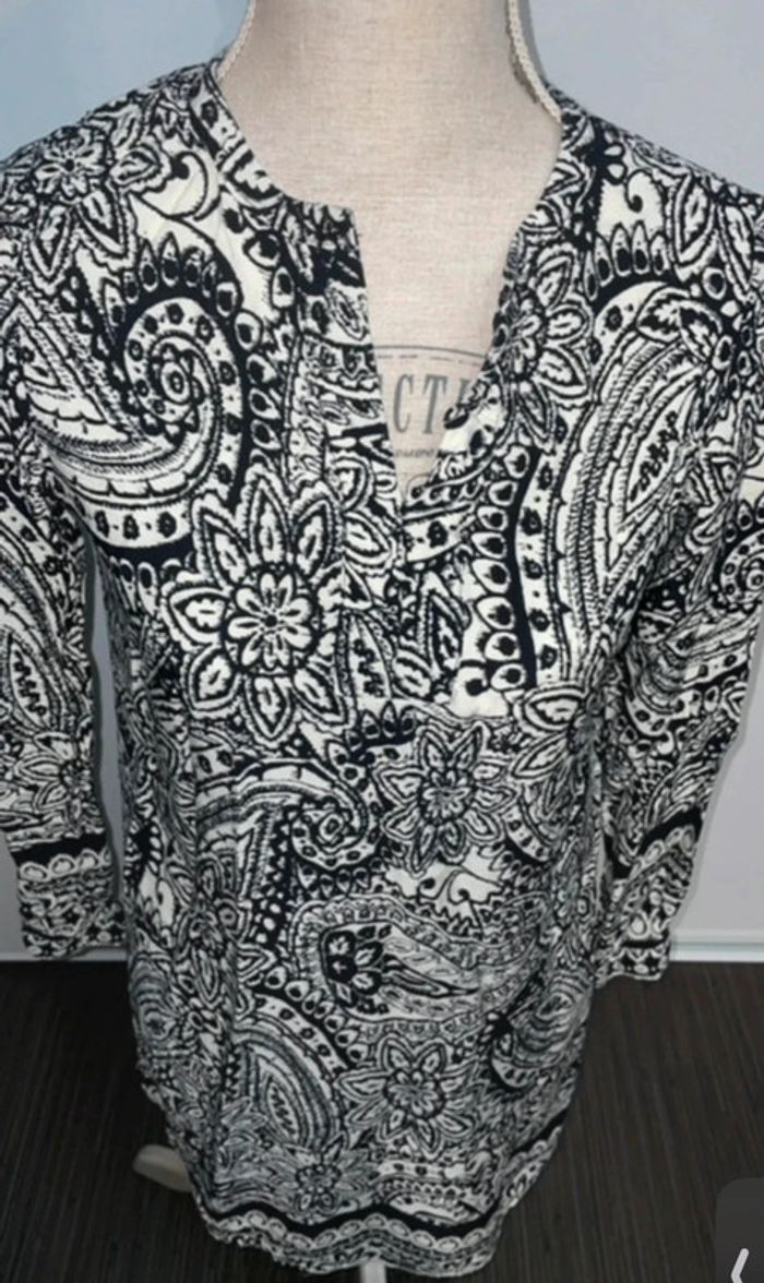 Robe d'Été Légère 100% Coton Imprimé Cachemire - Taille S - photo numéro 2