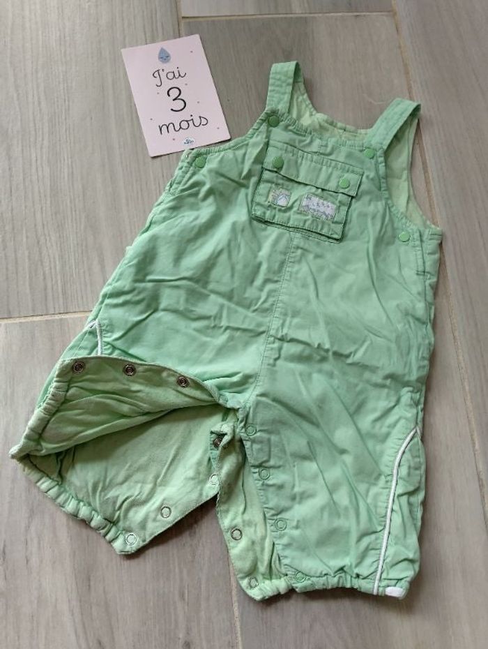 Salopette 3 mois verte