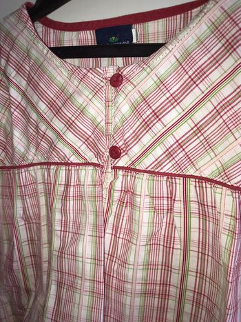 Chemisier Sergent Major. 12 ans. Carreaux vert et rouge