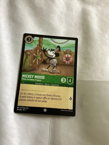 carte disney ravensburger lorcana FR mickey mouse héros 89/204.FR.1  Non foil première édition