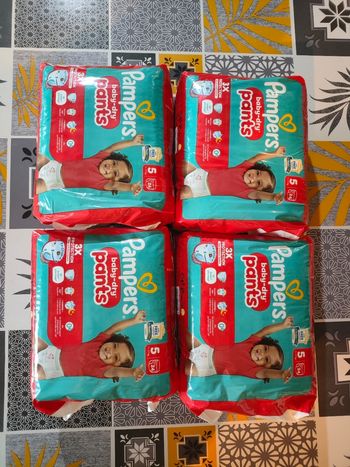 Lots de 4 paquets Pampers Baby dry Pants