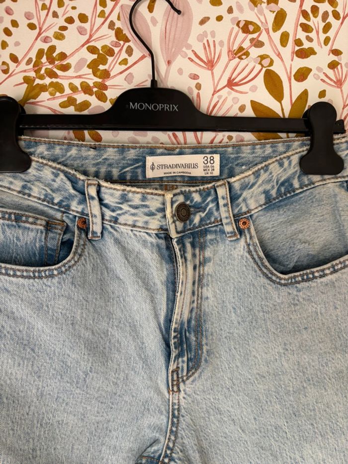 Jeans bleu clair droit stradivarius 38 - photo numéro 2