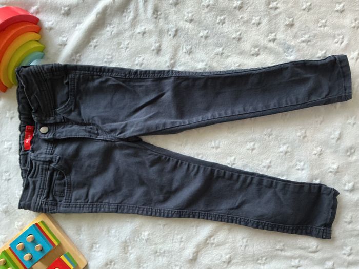 pantalon slim bleu marine taille réglable 3 ans tissaia - photo numéro 2