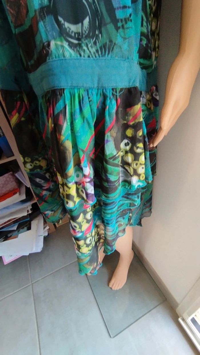 Robe verte avec motifs ixoo taille 46 femme - photo numéro 10