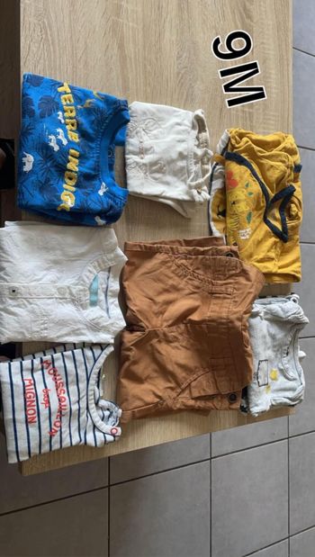 Vêtements bébé garçon 9 mois