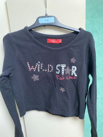 Ti shirt crop  manches longues 