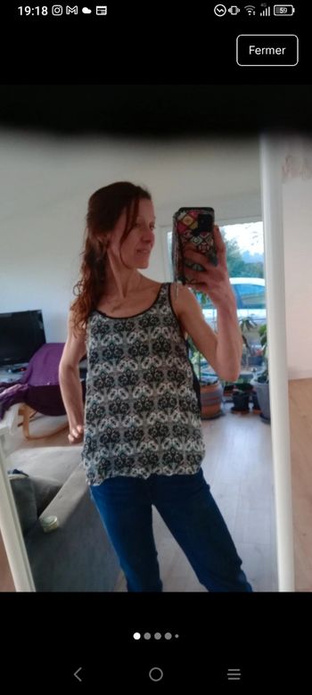 Top débardeur M dos croisé c81