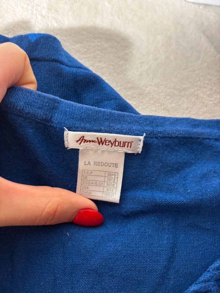 Pull chaud bleu femme Anne Weyburn - Taille 38/40 - photo numéro 3