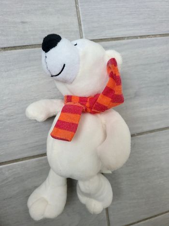 Peluche ours blanc  17cms