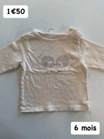 T-shirt 🎀 6 mois