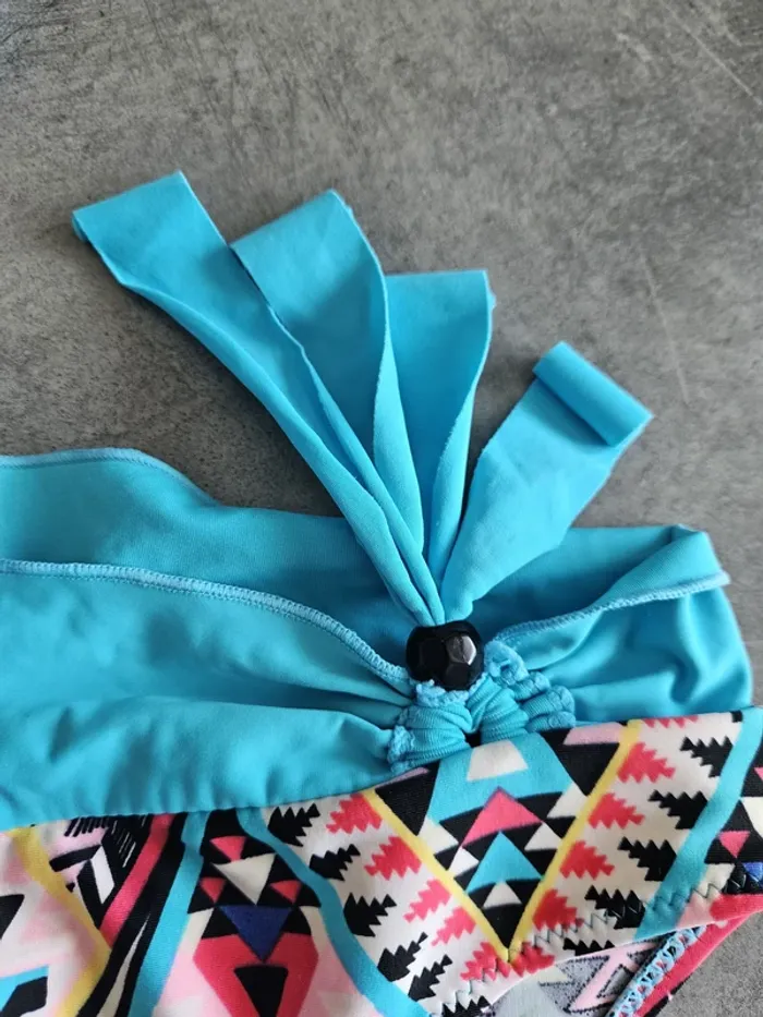 Maillot de bain chic 2 pièces fille - Taille 11/12 ans - Veryzen - Bleu turquoise - photo numéro 5