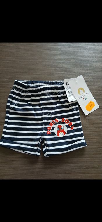 Short garçon Paris 2024 60 cm 3 mois