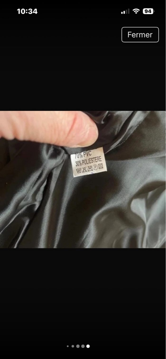 Veste similicuir taille L - photo numéro 4