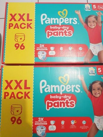 1 lot XXL 2 boîte pampers baby dry pants taille 5