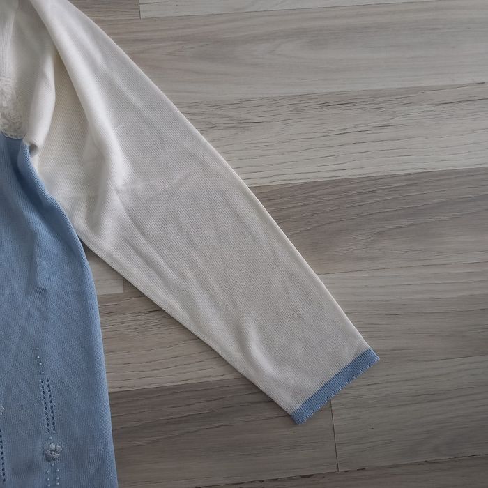 Gilet femme blanc et bleu Angela Baraldi taille M - photo numéro 6