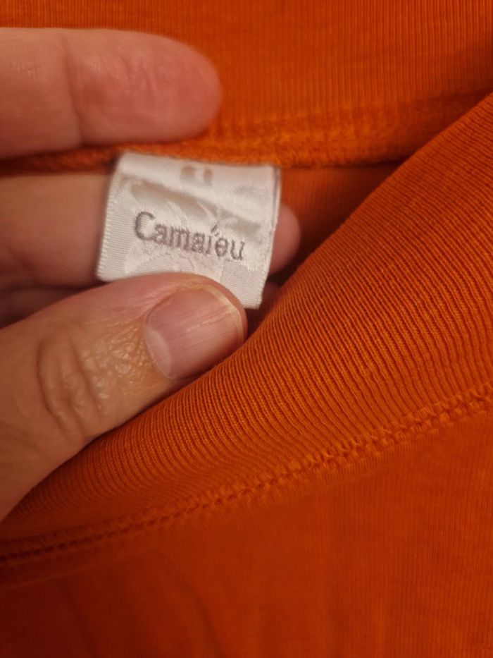 Haut manches 3/4 rouille, Camaïeu, 42 - photo numéro 2