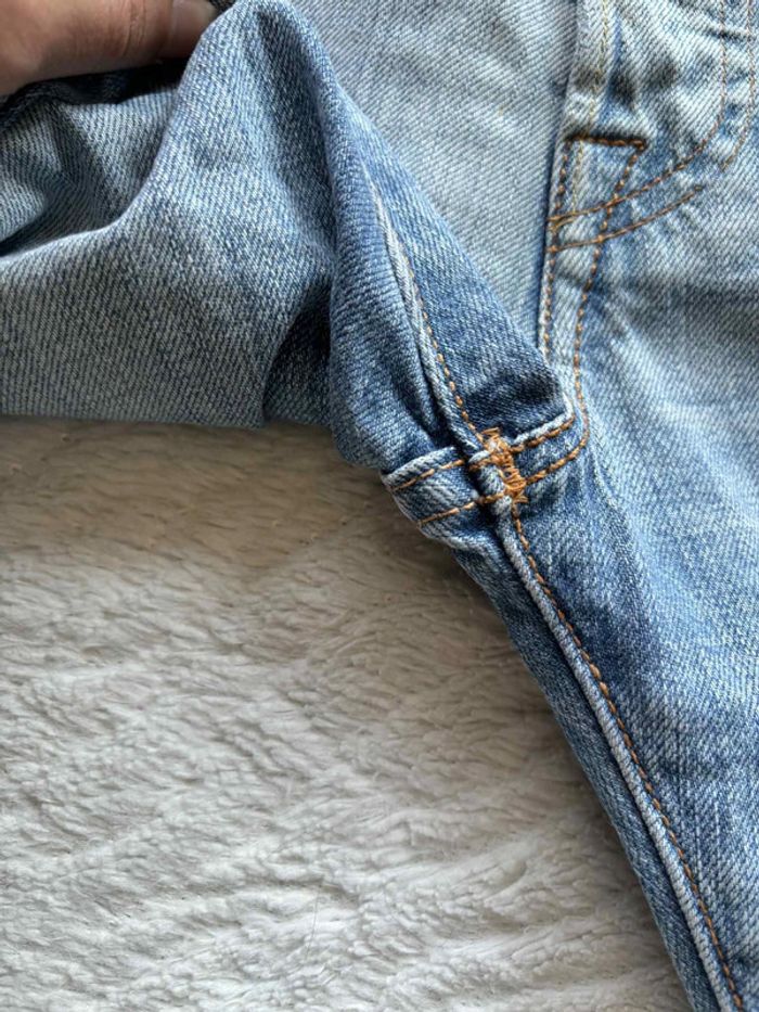 Jean levi’s 501 homme bleu clair effet délavé coupe regular straight droit taille W32 L/42 L34 - photo numéro 8