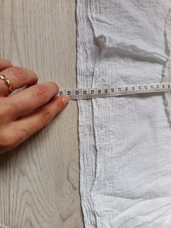 Haut débardeur blanc dentelle taille unique avec mesure parfait état - photo numéro 15