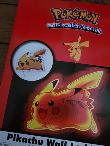 NEUF Lampe Led Pokemon Pikachu collection collector cadeau Noël deco