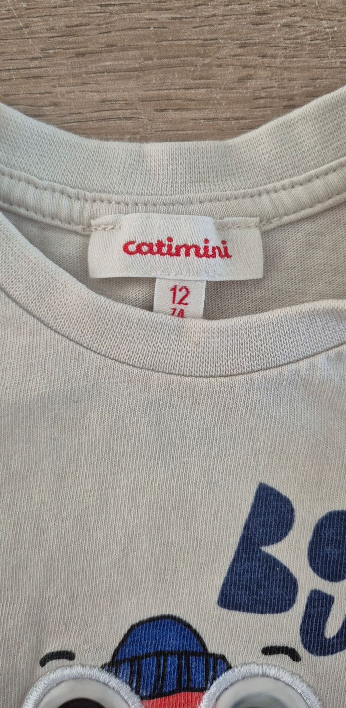 T-shirt ML Catimini 12 mois - photo numéro 4