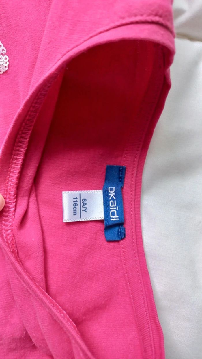 T-shirt rose LOVE t6ans okaidi - photo numéro 4