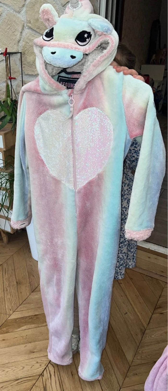 Pyjama combinaison begummy chaud polaire 13-14 ans 13 14 licorne costume polaire tout doux hiver - photo numéro 7