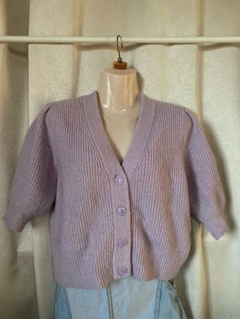 Gilet lilas court manches courtes M Monki