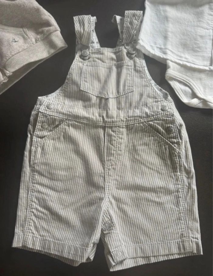 Ensemble body salopette garçon Petit Bateau 6 mois - photo numéro 8