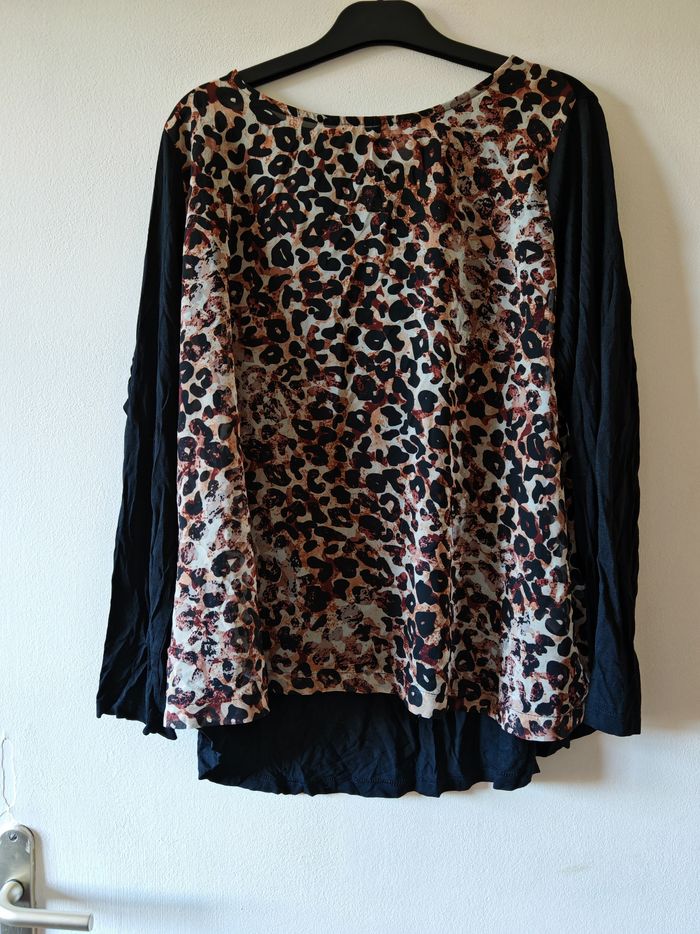 Blouse léopard manches longues