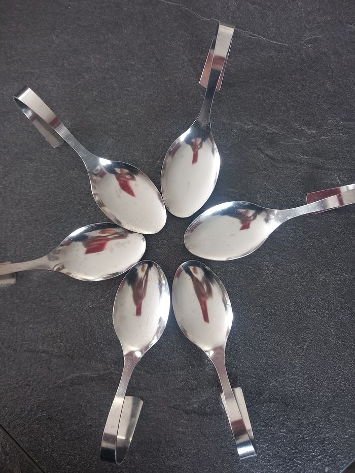 Lot de 6 cuillères apéritives en inox - photo numéro 3