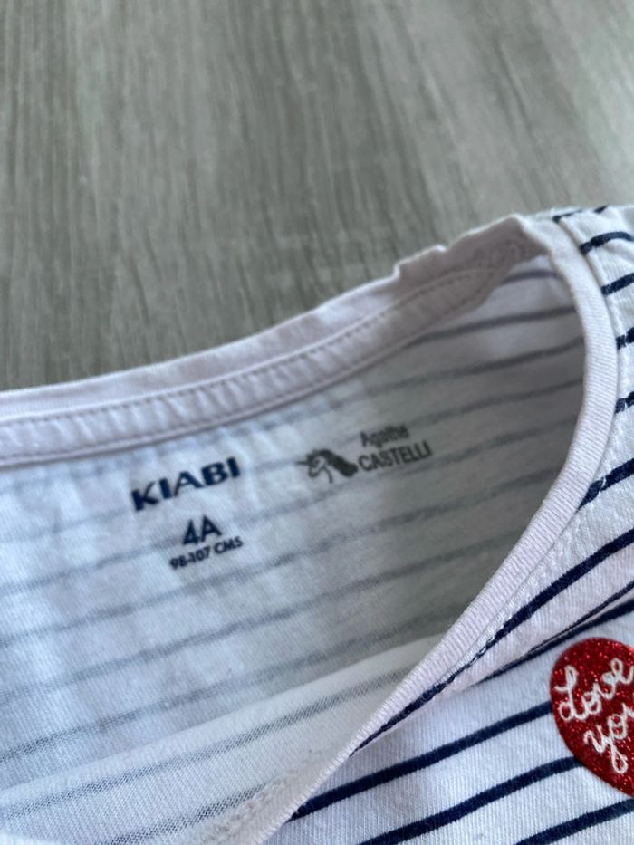 Lot de 2 t-shirt manches courtes marinières kiabi 4 ans - photo numéro 7