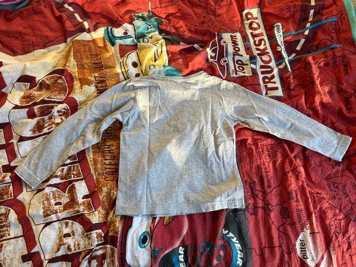 Tee shirt manches longues moto flaming wheels 5 ans - photo numéro 4