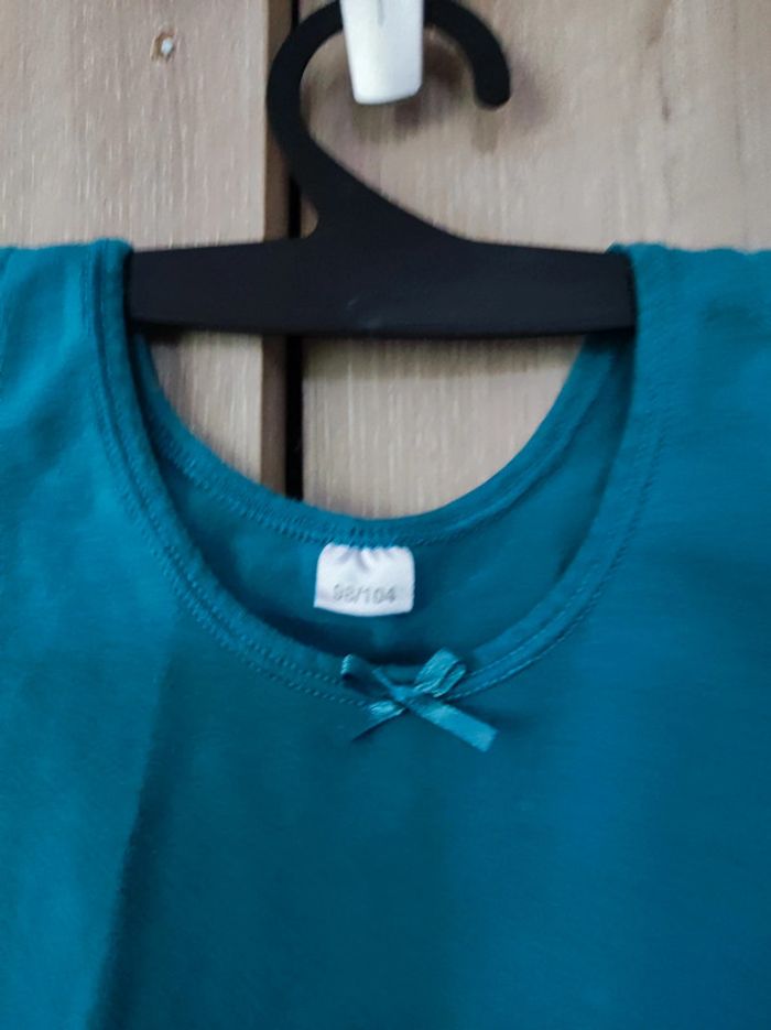 Lot 2 debardeur blanc a pois & bleu canard 3 4 ans - photo numéro 7