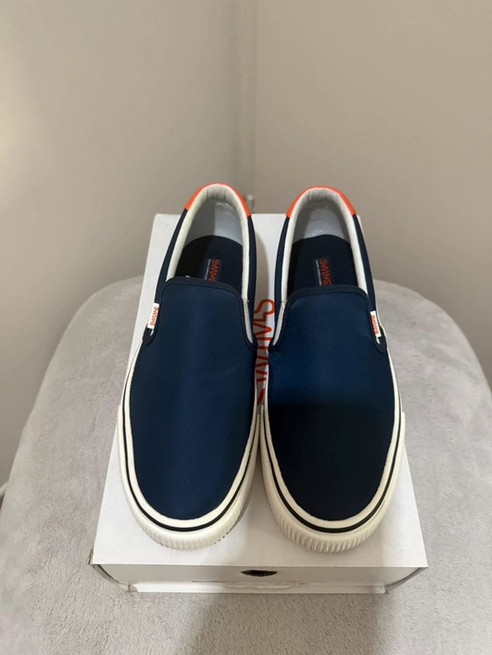 Swims - Mocassins, Bleu marine, orange, Taille 41 - photo numéro 3