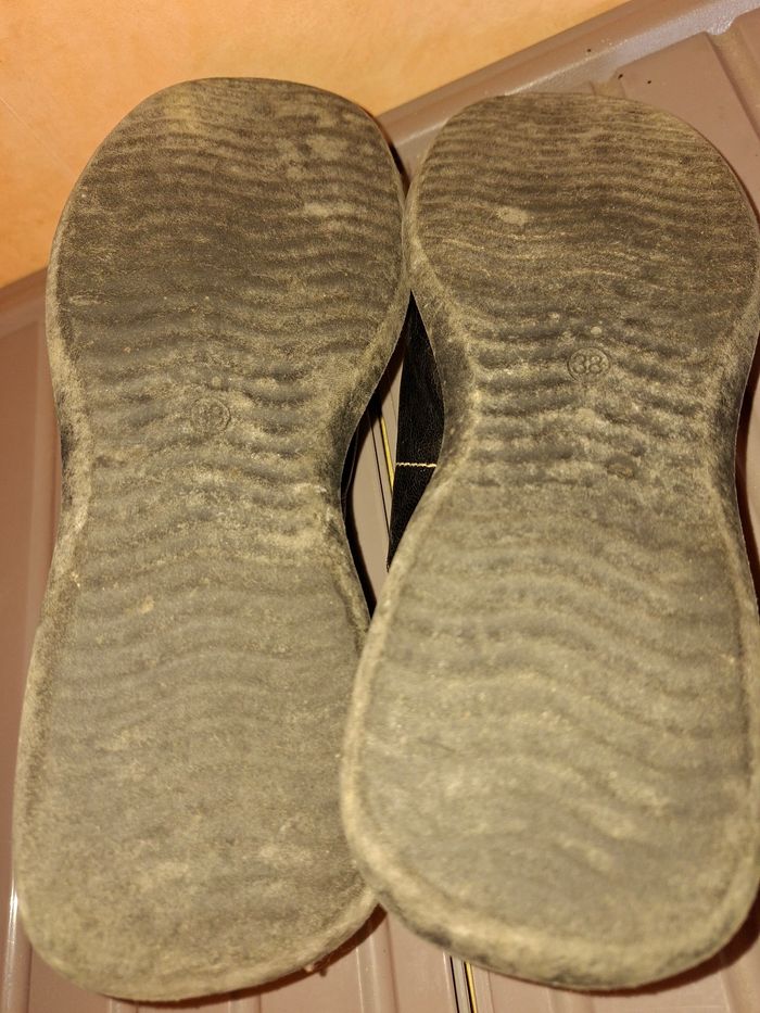 Sandales Mules compensées en Cuir Noir – Pointure 38 - photo numéro 6