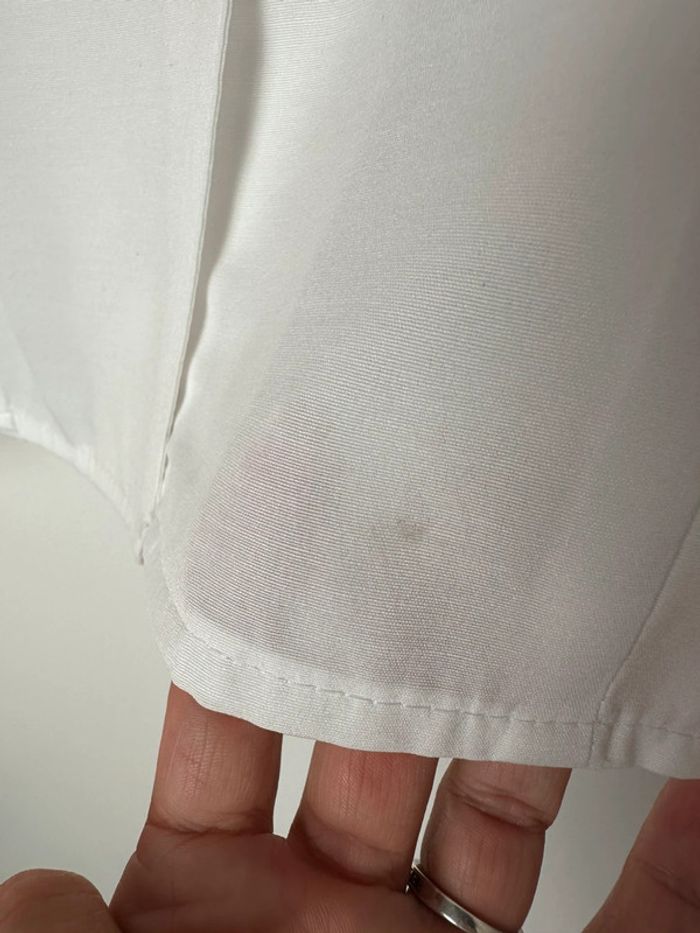 🌸Chemisier - vintage - blanc - manches courtes - boutons dorés 🌸 - photo numéro 4