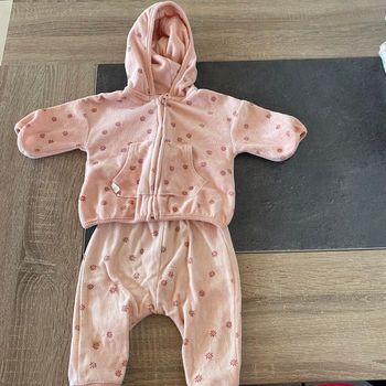 Ensemble veste/jogging rose