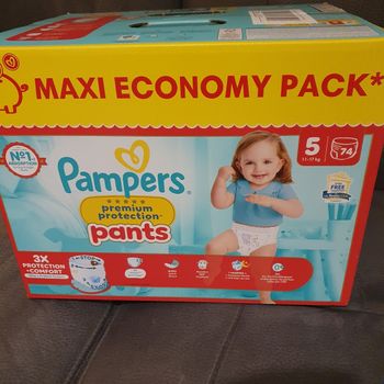 Couches Pampers Premium protection  pants taille 5 maxi pack