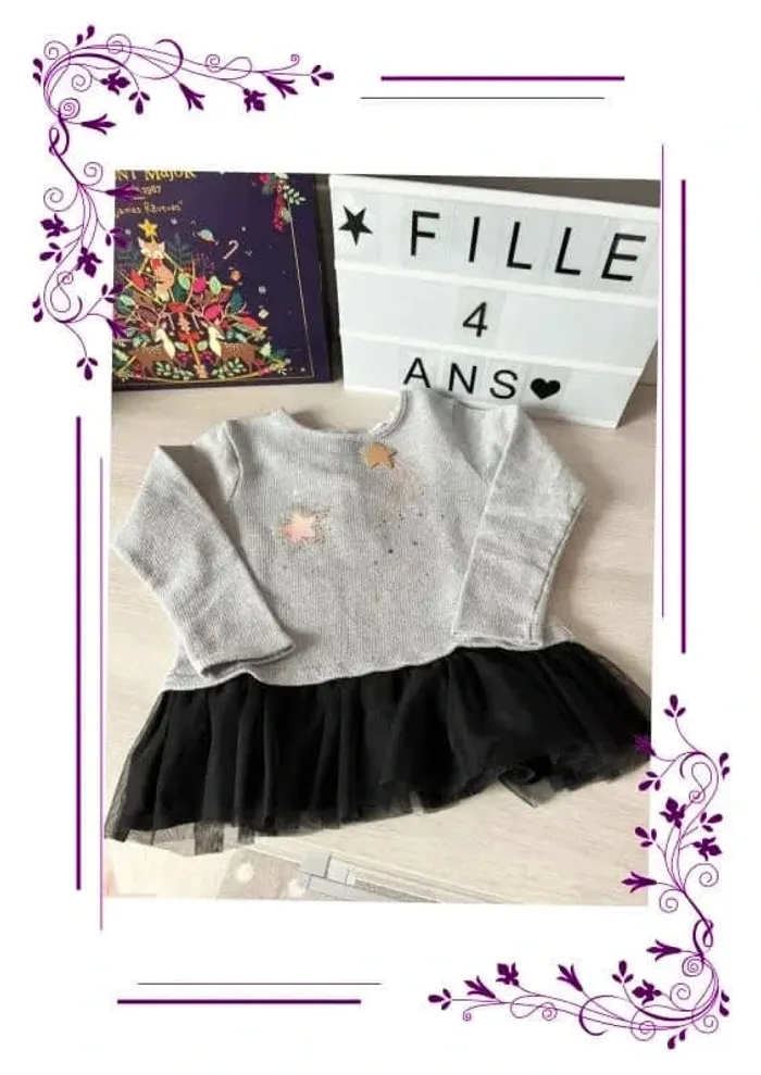 Pull orchestra argenté 4 ans