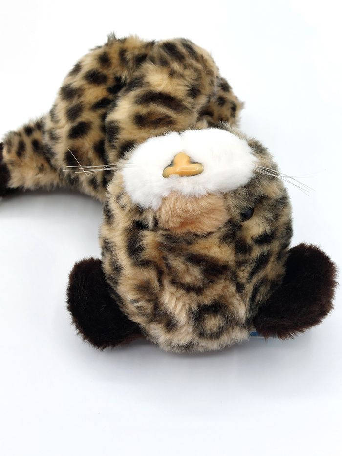 Petite peluche léopard guépard beige marron noir NOUNOURS doudou vintage 16 cm - photo numéro 5
