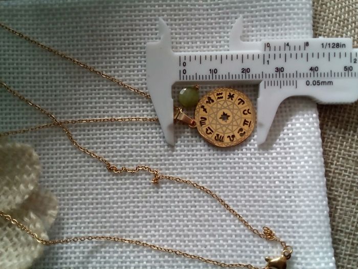 Collier astro et pierre de jade naturelle - photo numéro 2